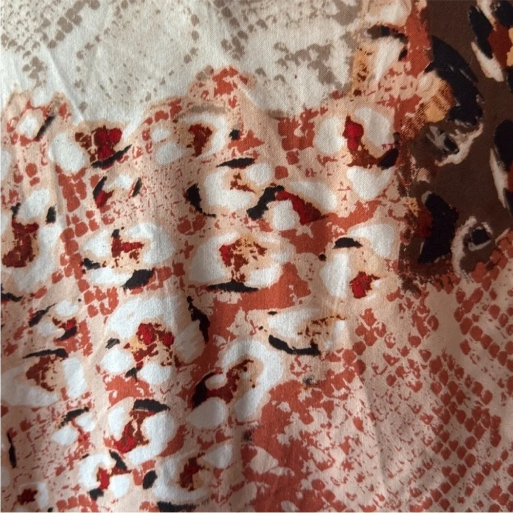 RAGA front tie top medium wanderlust festival boho chic earthtone animal print - Picture 5 of 12